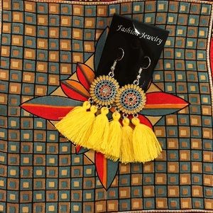 Fringe and Bead Earrings